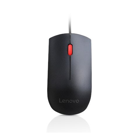 Lenovo Essential USB Wired Mouse, 1600 DPI, 1.8 m, 3 Buttons, Black Lenovo | Essential USB Mouse | Optical sensor | wired | Blac - 2